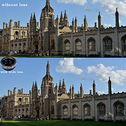 Yarrashop® 3 en 1 Teléfono móvil Kit de Lentes de cámara, Lente Ojo de Pez + Lente Macro + Lente Gran Angular para iPhone, Samsung, iPad, Huawei y Otros Teléfonos Inteligentes (Negro)