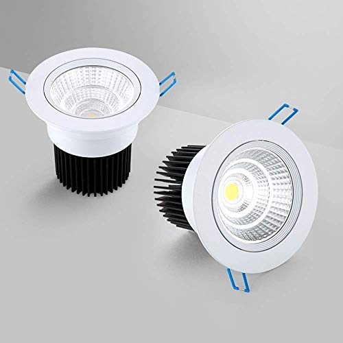 YBright Downlight LED 3W pequeña inclinación Luz empotrada en el techo Foco COB direccional luz caliente 3000k del recorte de 55-60mm 60 ° viga con ángulo LED de unidad 110-240 de tienda Corredor Disp