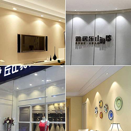 YBright Downlight LED 3W pequeña inclinación Luz empotrada en el techo Foco COB direccional luz caliente 3000k del recorte de 55-60mm 60 ° viga con ángulo LED de unidad 110-240 de tienda Corredor Disp