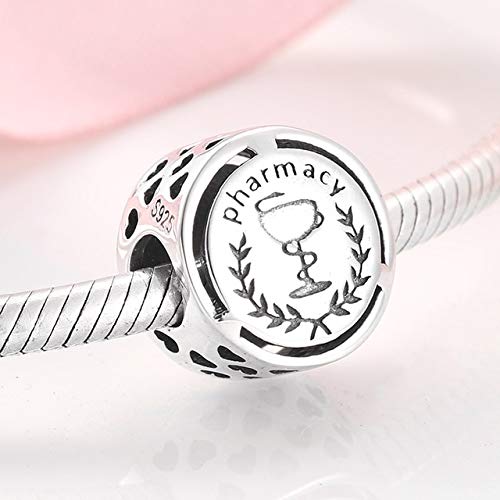 YDMZMS Símbolo Doce Signos ocupacionales Encanto Cuentas para Hacer Joyas de Plata de Ley 925 encantos Originales encantos Pulseras   Farmacia