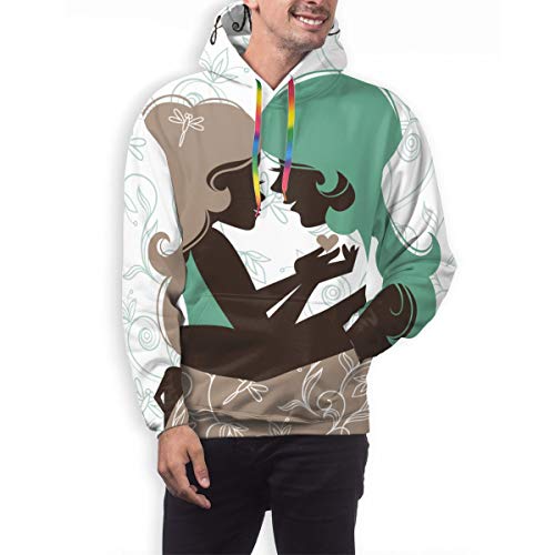 Ye Hua Feliz día de la Madre Hermosa Madre con su Hija Sudadera Unisex Sudadera con Capucha Sudadera con Capucha Colorido S