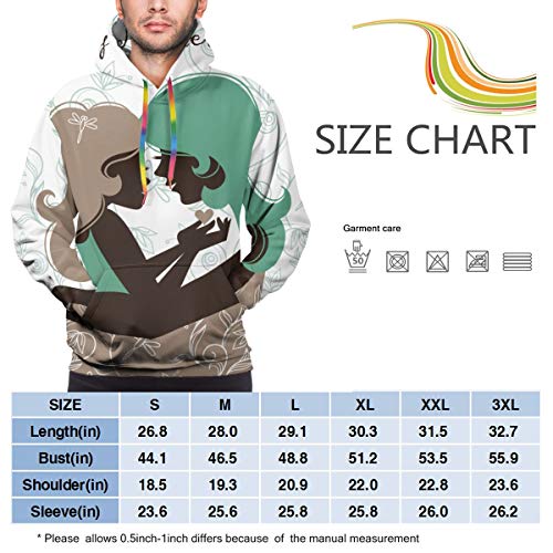 Ye Hua Feliz día de la Madre Hermosa Madre con su Hija Sudadera Unisex Sudadera con Capucha Sudadera con Capucha Colorido S