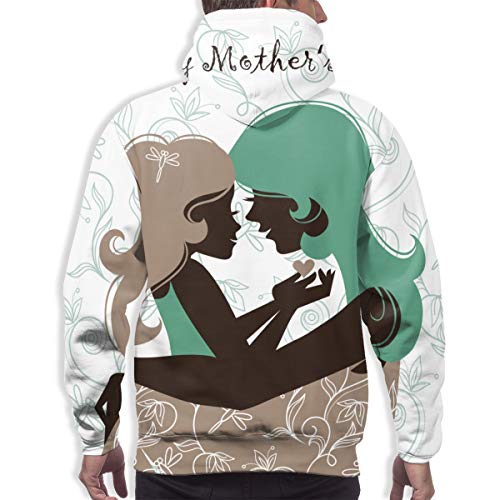 Ye Hua Feliz día de la Madre Hermosa Madre con su Hija Sudadera Unisex Sudadera con Capucha Sudadera con Capucha Colorido S