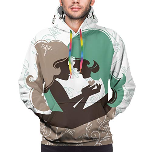 Ye Hua Feliz día de la Madre Hermosa Madre con su Hija Sudadera Unisex Sudadera con Capucha Sudadera con Capucha Colorido S