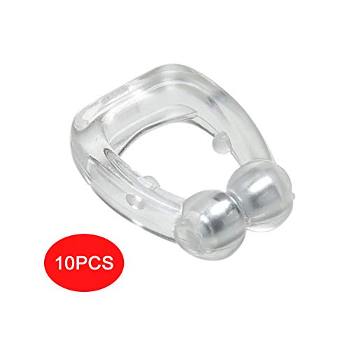YHANS Anti Ronquidos De Silicona Clip Deje De Roncar El Clip Nasal Dilatador Nasal Ayudarlo A Respirar por La Nariz Congestión Y Bloqueo Mientras Duerme Aplicar En Muchas Situaciones,10pcs