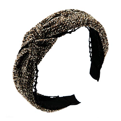 Yhhzw Lady Head Band Accesorio Para El Cabello Hilo De Lana Lace Bowknot Banda Para La Cabeza Simple Para Mujer Diademas De Invierno Ancho 4Cm
