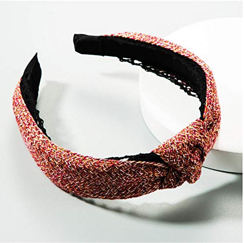 Yhhzw Lady Head Band Accesorio Para El Cabello Hilo De Lana Lace Bowknot Banda Para La Cabeza Simple Para Mujer Diademas De Invierno Ancho 4Cm