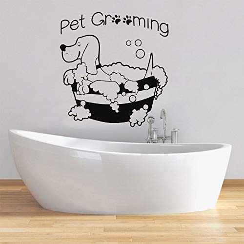 YHZSML Perro Peluquería para Mascotas Salón Vinilo Vinilo Decoración para el hogar Tienda de Mascotas Calcomanías Murales extraíbles Papel Tapiz extraíble 57x60cm