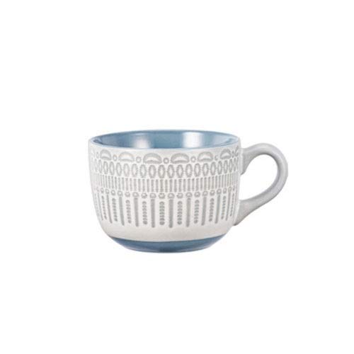 Yifuty La taza de café de gran capacidad Marcos de cristal desayuno cereal de avena Tazón Copa masculino taza de cerámica del agua de la oficina Mujer de la leche del hogar taza de agua 540ml12 * 10cm