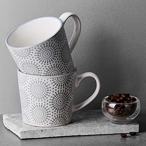 Yifuty Noria ins creativas taza de té de cristal de la leche hombres y mujeres taza de cerámica oficina de café del desayuno de avena de la moda nórdica té hogar taza de beber 8 * 13 cm / 3.2 * 5.1 pu