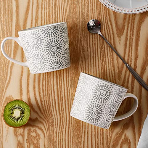 Yifuty Noria ins creativas taza de té de cristal de la leche hombres y mujeres taza de cerámica oficina de café del desayuno de avena de la moda nórdica té hogar taza de beber 8 * 13 cm / 3.2 * 5.1 pu
