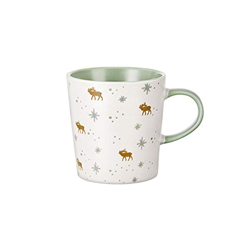 Yifuty Taza de cerámica de Cristal del té de la Leche Elk Ins Creativo Taza de los Hombres y Mujeres de la Personalidad de café de Oficina Desayuno Avena Nordic hogar de la Manera Taza de té Que Bebe