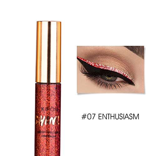 Yiitay - Delineador de ojos líquido con purpurina (8 colores para elegir)