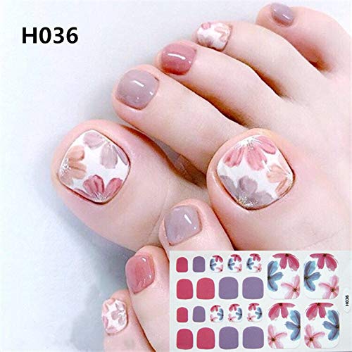 Yinxinhui 15 Hojas Gran Oferta Pegatinas for Las uñas de los Pies Arte envolturas Adhesivas Impermeables Empanadas Decoraciones uña Deslizante Bricolaje uñas Esmalte Pegatinas al por Mayor