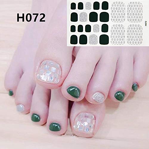 Yinxinhui 15 Hojas Gran Oferta Pegatinas for Las uñas de los Pies Arte envolturas Adhesivas Impermeables Empanadas Decoraciones uña Deslizante Bricolaje uñas Esmalte Pegatinas al por Mayor