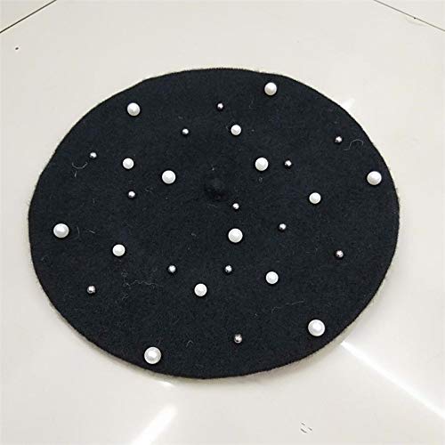 YISUNF 2018 de la Vendimia Mujeres Dulce Lana Color sólido de la Boina Capo Mujer Caps Sombreros de Invierno coincidente Caliente Caminar Artista Pintor Sombrero