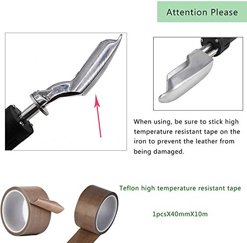 YJINGRUI Mini Plancha para Cuero como Ropa Zapato Bolso Plancha para Quitar Arrugas Temperatura ajustable 50-350℃ 220V Area planchada es de 26×85mm(Ajuste de la perilla)
