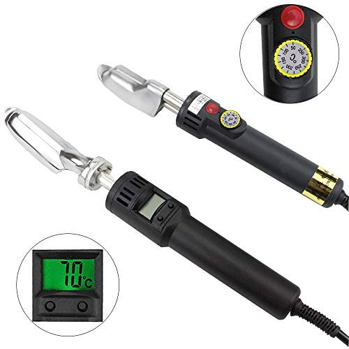 YJINGRUI Mini Plancha para Cuero como Ropa Zapato Bolso Plancha para Quitar Arrugas Temperatura ajustable 50-350℃ 220V Area planchada es de 26×85mm(Ajuste de la perilla)