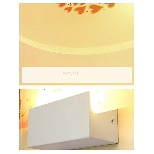 YLCJ LED Wandleuchte Innen Wandlampe Weiß 8W Modernes Acryl Zwei Elche Design Für Flur Treppenhaus Wohnzimmer Schlafzimmer8W (Drei Farben Dimmbar)[Energieklasse A++]