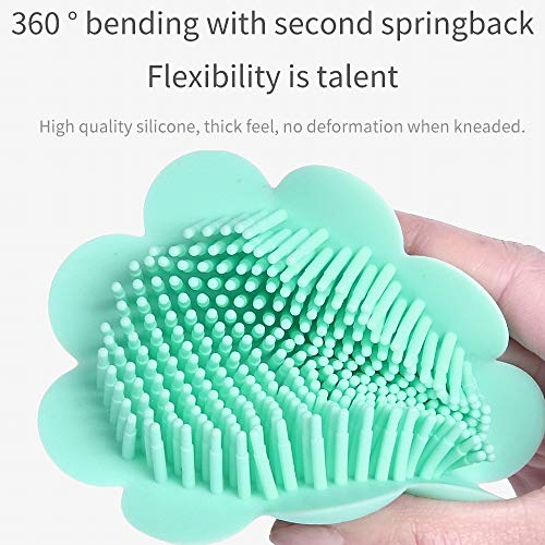 YMG Cepillo de Champú de Silicona para Bebé, Cabezal Limpio, Cepillo de Champú de Silicona Exfoliante, Ducha, Cuidado del Baño, Herramientas Domésticas para Masaje del Cuero Cabelludo,Amarillo