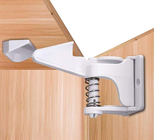 Ynnxia Armario de Seguridad para niños Cerradura de Armario de Seguridad para bebés Cerradura para niños Invisible para Armario y cajones sin taladros y Tornillos - Paquete de 10