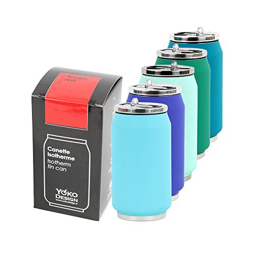 YOKO DESIGN 1289 – Botellín isotérmico (Acero Inoxidable, 13 cm)