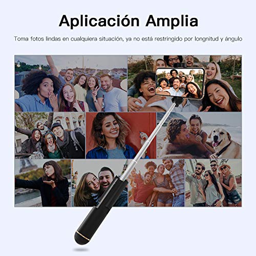 Yoozon Selfie Stick, Mini Palo Selfie Ultraligero y expandible con Control Remoto Bluetooth, monopie Ajustable para Hacer Fotos, Videos con teléfonos como iPhone, Samsung, Huawei, Xiaomi, LG, etc