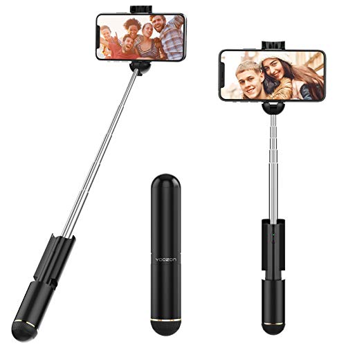 Yoozon Selfie Stick, Mini Palo Selfie Ultraligero y expandible con Control Remoto Bluetooth, monopie Ajustable para Hacer Fotos, Videos con teléfonos como iPhone, Samsung, Huawei, Xiaomi, LG, etc