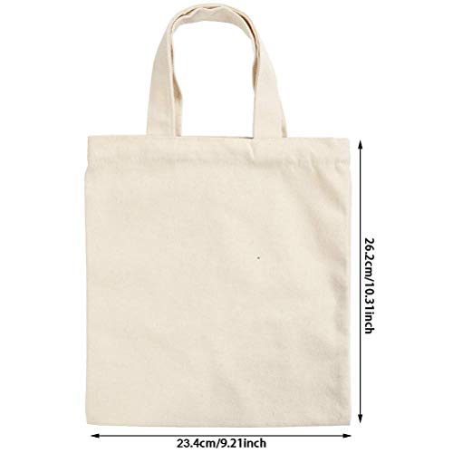 YOTINO 22 x 26 cm bolsa de algodón bolsa de yute bolsa de farmacia natural sin imprimir bolsa de transporte bolsa bolsa de regalo bolsa de compras para medicamentos(natural, 10 piezas)