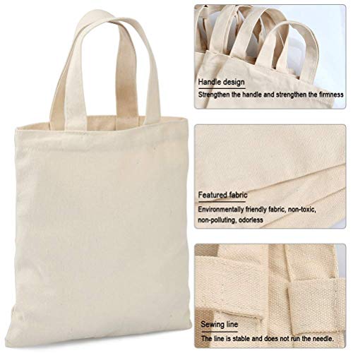 YOTINO 22 x 26 cm bolsa de algodón bolsa de yute bolsa de farmacia natural sin imprimir bolsa de transporte bolsa bolsa de regalo bolsa de compras para medicamentos(natural, 10 piezas)