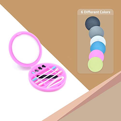 Your Vip Skin bastoncillos de algodón de silicona, reutilizables, lavables para limpieza de oídos y para maquillaje. (Rosa)