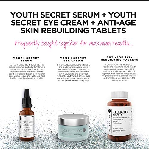 Youth Secret Serum - 20% de Vitamina C + 4% ¡de Ácido Hialurónico! 4 veces más FUERTE que tratamientos anti-edad regulares. ¡EFECTO BOTOX! 30ml.