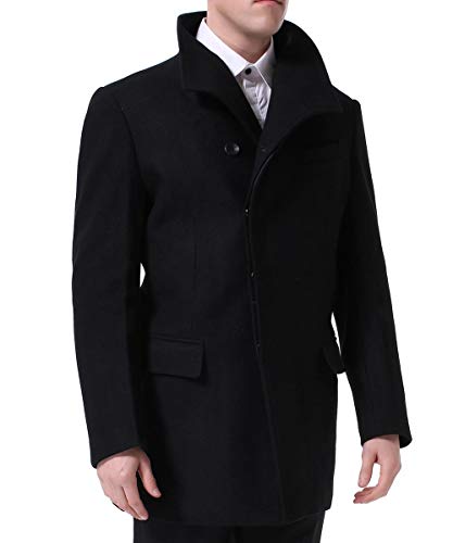 YOUTHUP Abrigos para Hombre Sobretodo de Invierno de Mezcla de Lana Chaquetas Slim Fit Casuales