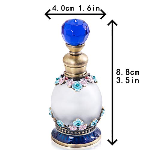 YU FENG - Botellas de Perfume vacías de Cristal rellenables de 15 ml para almacenar fragancias, decoración de tocador, Regalos, Viajes