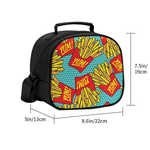 Yuanmeiju McDonald's - Fiambrera aislada para niños, reutilizable, bonita, portátil, minibolsa térmica para comida con correa para el hombro, regalo para niños de la escuela