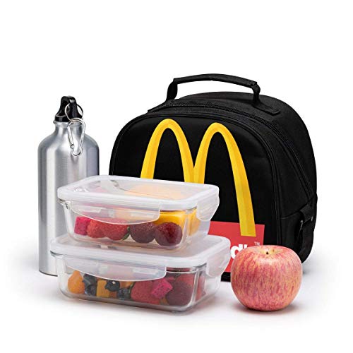 Yuanmeiju McDonald's - Fiambrera aislada para niños, reutilizable, bonita, portátil, minibolsa térmica para comida con correa para el hombro, regalo para niños de la escuela