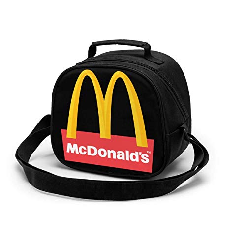 Yuanmeiju McDonald's - Fiambrera aislada para niños, reutilizable, bonita, portátil, minibolsa térmica para comida con correa para el hombro, regalo para niños de la escuela