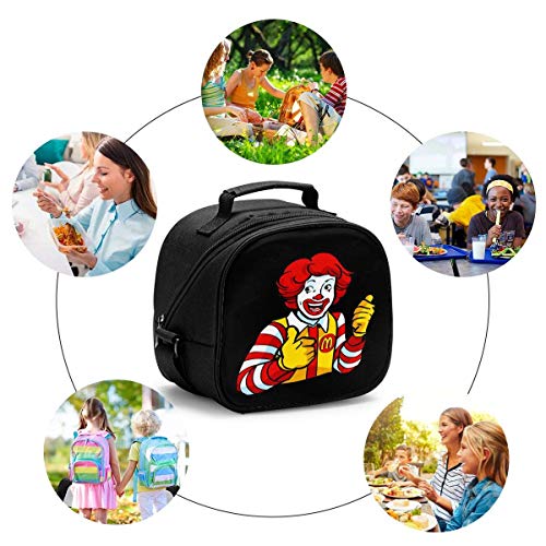 Yuanmeiju McDonald's - Fiambrera aislada para niños, reutilizable, bonita, portátil, minibolsa térmica para comida con correa para el hombro, regalo para niños de la escuela