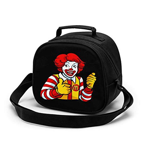 Yuanmeiju McDonald's - Fiambrera aislada para niños, reutilizable, bonita, portátil, minibolsa térmica para comida con correa para el hombro, regalo para niños de la escuela
