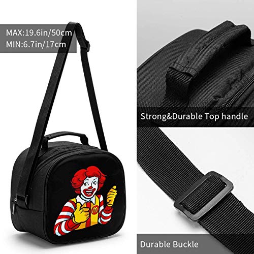 Yuanmeiju McDonald's - Fiambrera aislada para niños, reutilizable, bonita, portátil, minibolsa térmica para comida con correa para el hombro, regalo para niños de la escuela