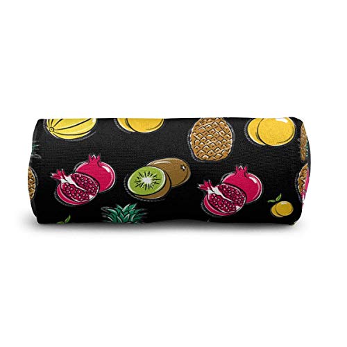 Yuanmeiju Pen Bag Lemon Pomegranate Pear Kiwi Pineapple Estuche Glasses Case Tote Cosmetic Bags Eyeglasses Case for Girls Boys Sunglasses Holder with Zipper