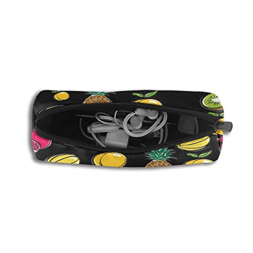 Yuanmeiju Pen Bag Lemon Pomegranate Pear Kiwi Pineapple Estuche Glasses Case Tote Cosmetic Bags Eyeglasses Case for Girls Boys Sunglasses Holder with Zipper