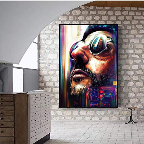 YuanMinglu Resumen Caras Coloridas Carteles e Impresiones en Lienzo Mural Lienzo Arte de la Pared película Graffiti Arte de la Pared Cuadro sin Marco pintura40x60cm