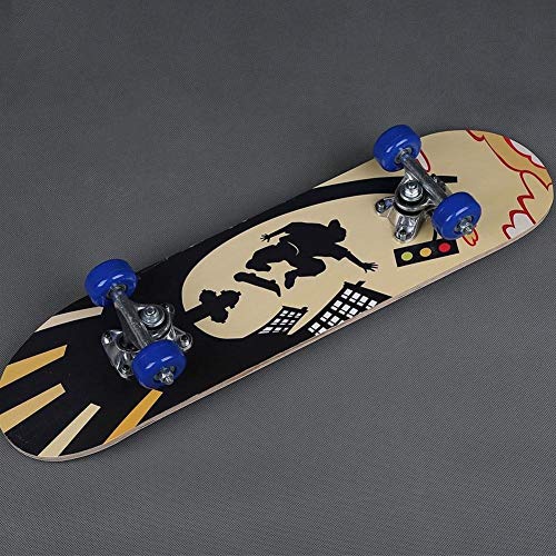 Yuanyuanliu Tablero De Madera Larga Monopatín Tabla Larga Cuatro Pares De Alicia Patín De La Vespa Adultos Niños Y Niñas Menores De Arce Scooters (Color : D)