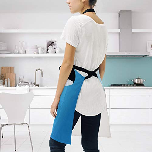 YUDILINSA Delantal Personalizado, nuevos Delantales creativos Delantal de Calidad Profesional,Orca Familia Madre y bebé Nadar Océano Niños Paternidad Tema