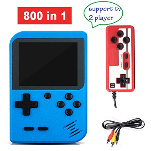 YUDOXN Consola de Juegos 3 Pulgadas 800 Juegos Retro FC Game Player Consola de Juegos Clásica 1 Carga USB para 2 Jugadores Soporte TV Juegos Portátiles Consolas Juega 3 Horas para Niños y Adultos …