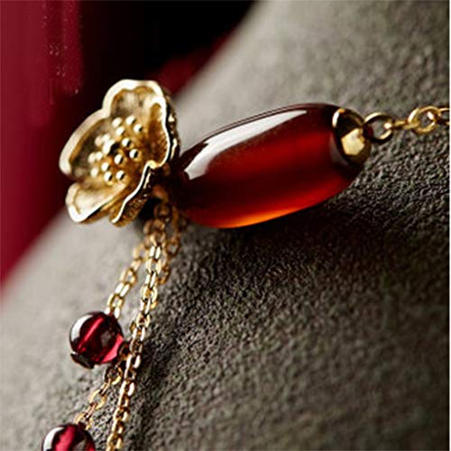 YUESFZ Brazalete Tobilleras Pulseras Dia De La Madre Pulseras El Corte Ingles Colgante Chino Ciruela Niña Viento Nacional Ajustable Cuerda Roja Auspiciosos De Año Nuevo