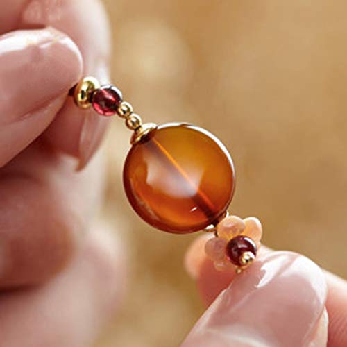 YUESFZ Brazalete Tobilleras Pulseras el Corte Ingles Pulsera China De Amistad Vintage Cuerda Roja Ajustable Nacional De Viento Regalos De Ciruela para Niñas (Color : Red, Size : 16.5+4.5cm)