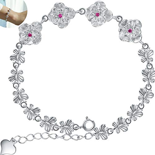 YUESFZ Brazalete Tobilleras Pulseras El Corte Ingles Pulsera De Flor De Mariposa De La Amistad Regalo De Cumpleaños De Niña Literaria Joyería Salvaje De Moda para Fiestas