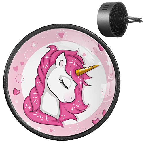 Yumansis Amor Unicornio Negro 2 Coche difusor aromaterapia Aromas Universal aceites Esenciales esencias aroflora（5 fragancias para Elegir ） Almizcle Blanco